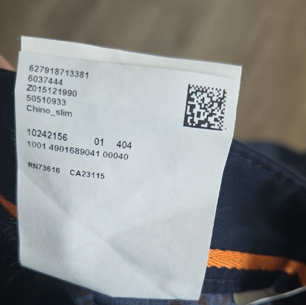 Hugo Boss Navy Slim Chinos for Men - Picture 7 of 7